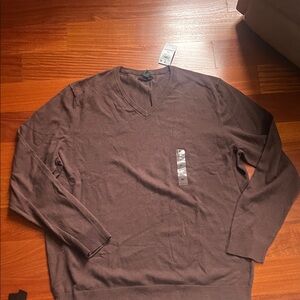 Alfani Men's Chocolate V-Neck Sweater